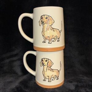 Dachshund Dog Ceramic Mug Set